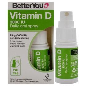 Vitamin D 3000 IU Oral Spray by BetterYou for Unisex - 0.51 oz Spray